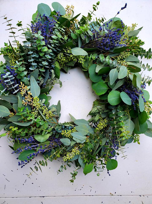 Wreath-Fresh Mix Florals and Greens