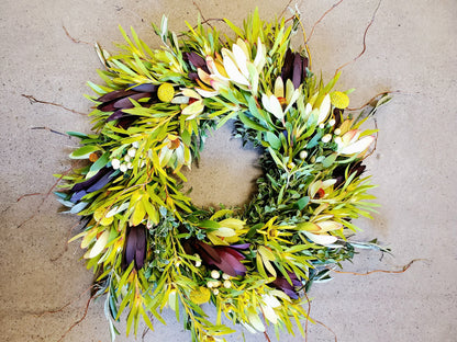 Wreath-Fresh Mix Florals and Greens