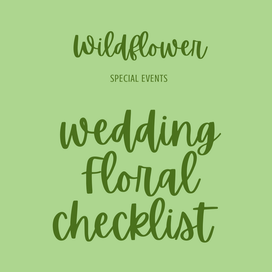 Wedding Floral Checklist